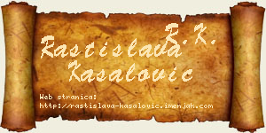 Rastislava Kasalović vizit kartica